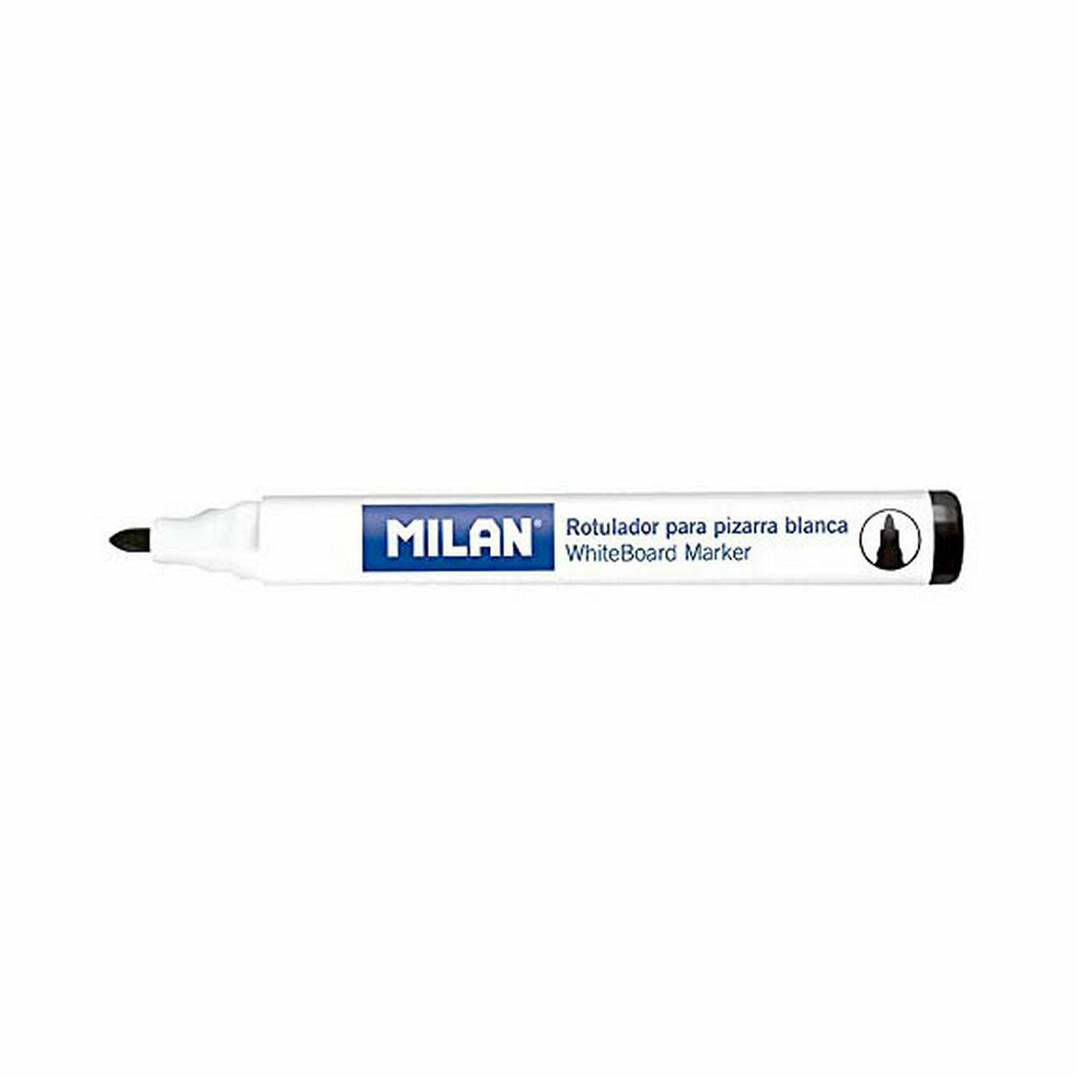 Tuschpennor Milan Whiteboard 12 antal Svart PVC-Kontor och Kontorsmaterial, Kulspetspennor, pennor och skrivverktyg-Milan-peaceofhome.se