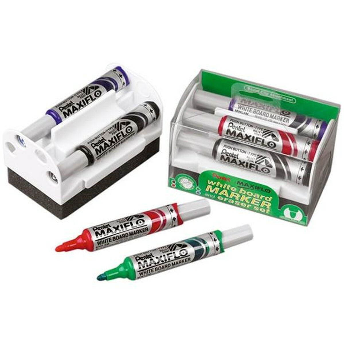 Tuschpennor Pentel Maxiflo Tavelsudd-Kontor och Kontorsmaterial, Kulspetspennor, pennor och skrivverktyg-Pentel-peaceofhome.se