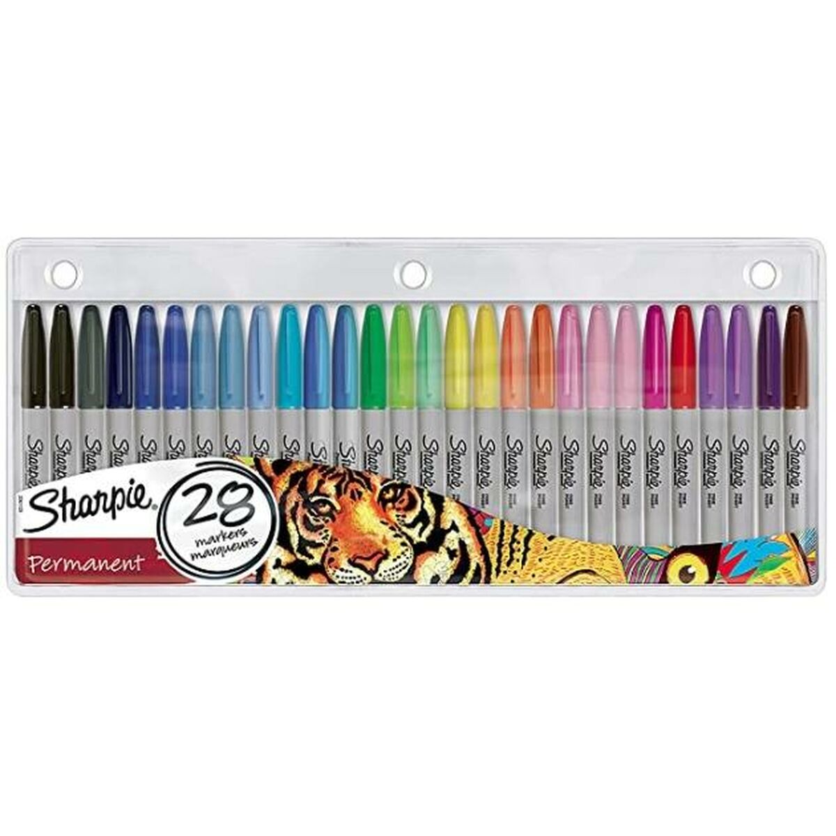 Tuschpennor Sharpie 2061129 Multicolour Permanent 28 Delar-Kontor och Kontorsmaterial, Kulspetspennor, pennor och skrivverktyg-Sharpie-peaceofhome.se