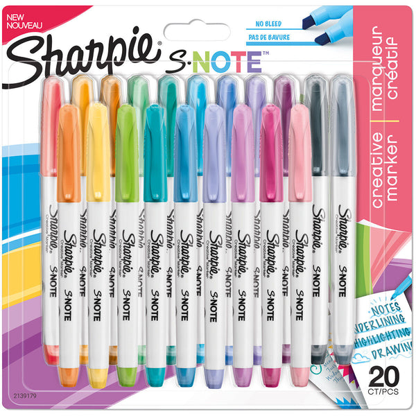 Tuschpennor Sharpie 2139179 Multicolour 20 Delar-Kontor och Kontorsmaterial, Kulspetspennor, pennor och skrivverktyg-Sharpie-peaceofhome.se