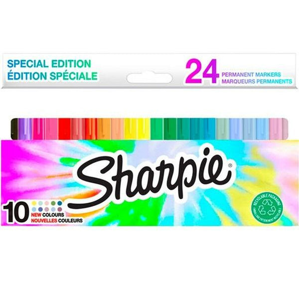 Tuschpennor Sharpie 24 Delar Permanent Multicolour-Kontor och Kontorsmaterial, Kulspetspennor, pennor och skrivverktyg-Sharpie-peaceofhome.se