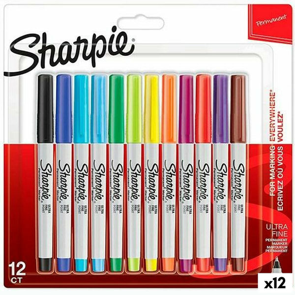 Tuschpennor Sharpie Multicolour 12 Delar 0,5 mm (12 antal)-Kontor och Kontorsmaterial, Kulspetspennor, pennor och skrivverktyg-Sharpie-peaceofhome.se