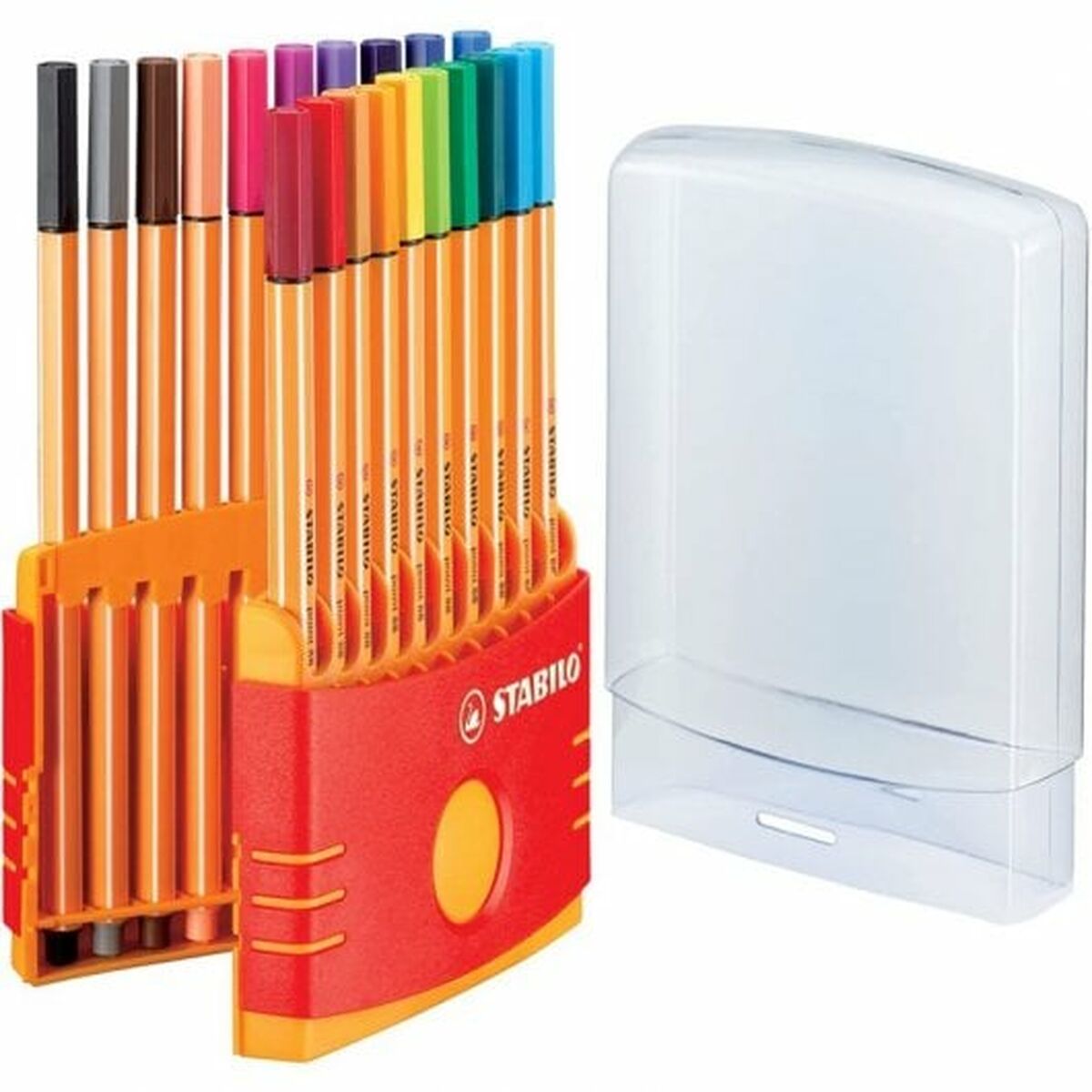 Tuschpennor Stabilo 8820-03 Multicolour 0,4 mm (20 Delar)-Kontor och Kontorsmaterial, Kulspetspennor, pennor och skrivverktyg-Stabilo-peaceofhome.se