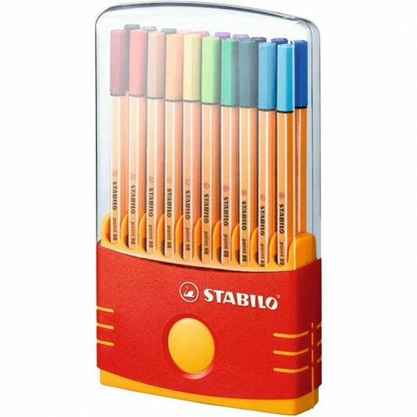 Tuschpennor Stabilo 8820-03 Multicolour 0,4 mm (20 Delar)-Kontor och Kontorsmaterial, Kulspetspennor, pennor och skrivverktyg-Stabilo-peaceofhome.se