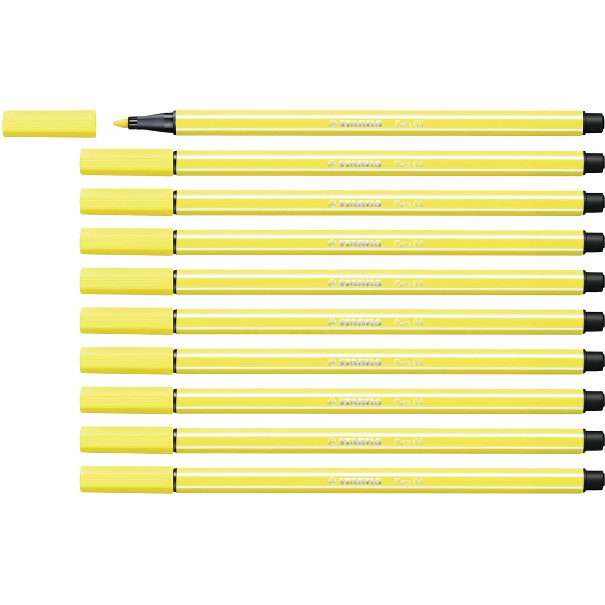 Tuschpennor Stabilo Pen 68 (10 Delar)-Kontor och Kontorsmaterial, Kulspetspennor, pennor och skrivverktyg-Stabilo-peaceofhome.se