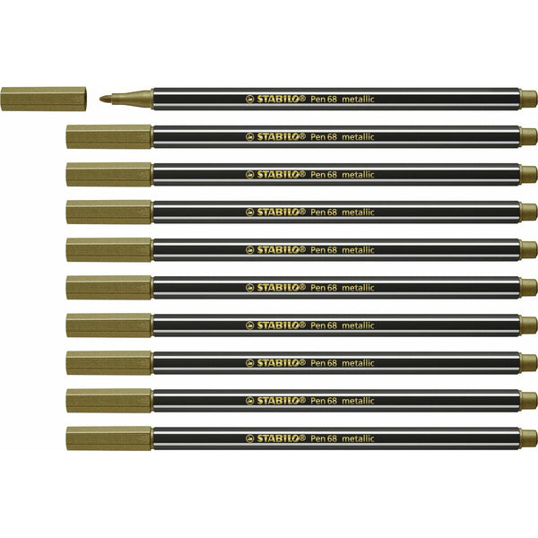 Tuschpennor Stabilo Pen 68 metallic (10 Delar)-Kontor och Kontorsmaterial, Kulspetspennor, pennor och skrivverktyg-Stabilo-peaceofhome.se