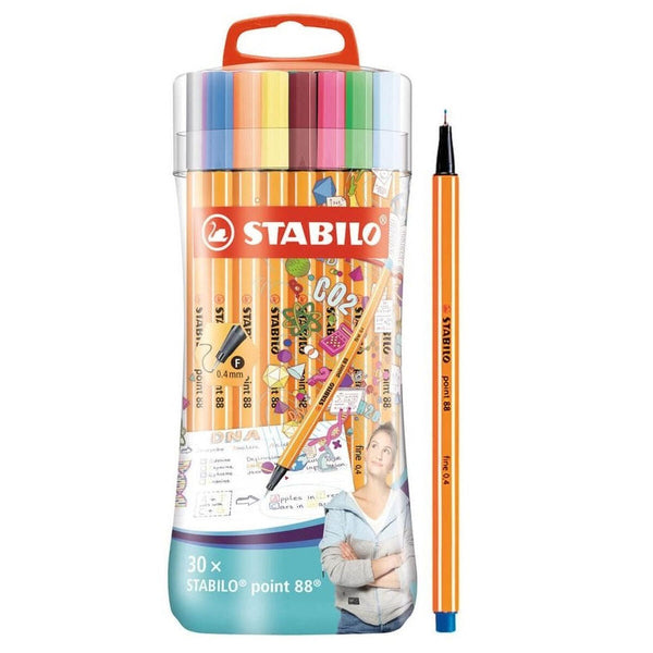 Tuschpennor Stabilo Point 88 Multicolour (30 Delar)-Kontor och Kontorsmaterial, Kulspetspennor, pennor och skrivverktyg-Stabilo-peaceofhome.se