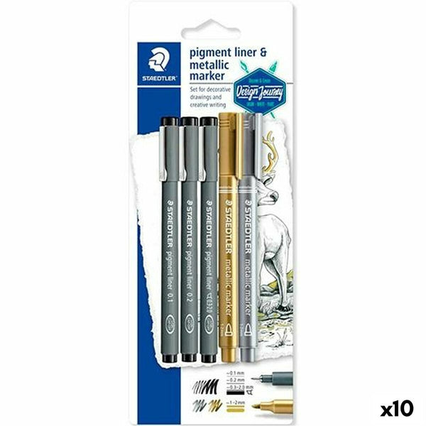 Tuschpennor Staedtler Design Journey (10 antal)-Kontor och Kontorsmaterial, Kulspetspennor, pennor och skrivverktyg-Staedtler-peaceofhome.se