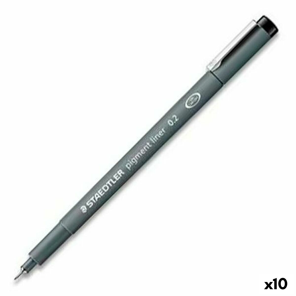 Tuschpennor Staedtler Pigment Line Svart (10 antal)-Kontor och Kontorsmaterial, Kulspetspennor, pennor och skrivverktyg-Staedtler-peaceofhome.se