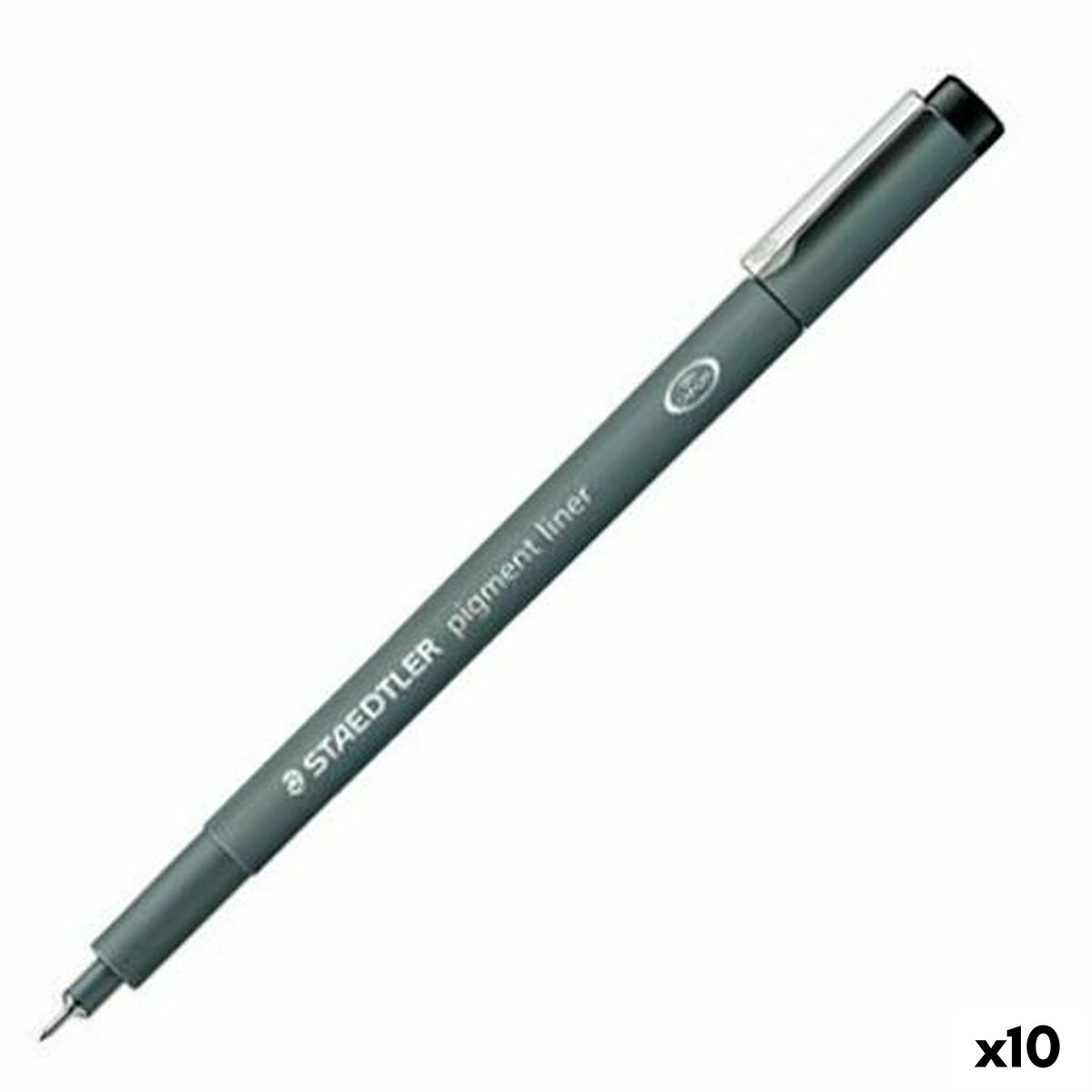 Tuschpennor Staedtler Pigment Line Svart (10 antal)-Kontor och Kontorsmaterial, Kulspetspennor, pennor och skrivverktyg-Staedtler-peaceofhome.se