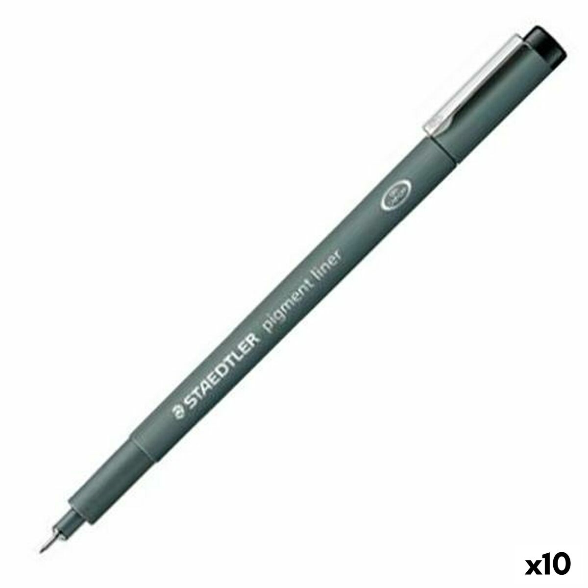 Tuschpennor Staedtler Pigment Line Svart (10 antal)-Kontor och Kontorsmaterial, Kulspetspennor, pennor och skrivverktyg-Staedtler-peaceofhome.se