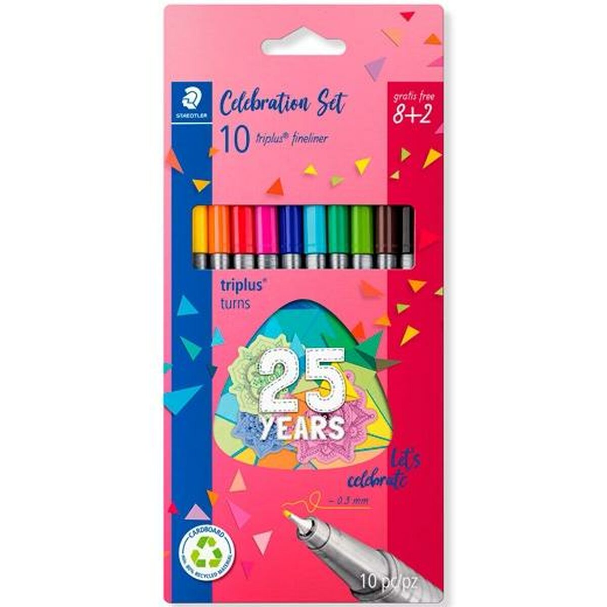 Tuschpennor Staedtler Triplus Fineliner 334 Multicolour (10 antal)-Kontor och Kontorsmaterial, Kulspetspennor, pennor och skrivverktyg-Staedtler-peaceofhome.se