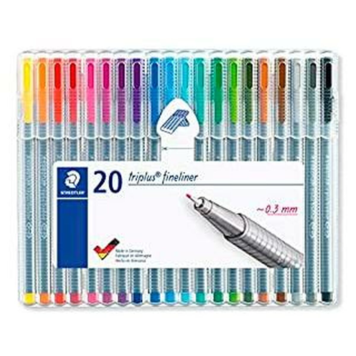Tuschpennor Staedtler Triplus Fineliner Multicolour (10 antal)-Kontor och Kontorsmaterial, Kulspetspennor, pennor och skrivverktyg-Staedtler-peaceofhome.se