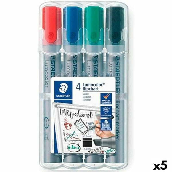 Tuschpennor Staedtler Whiteboard Multicolour (5 antal)-Kontor och Kontorsmaterial, Kulspetspennor, pennor och skrivverktyg-Staedtler-peaceofhome.se