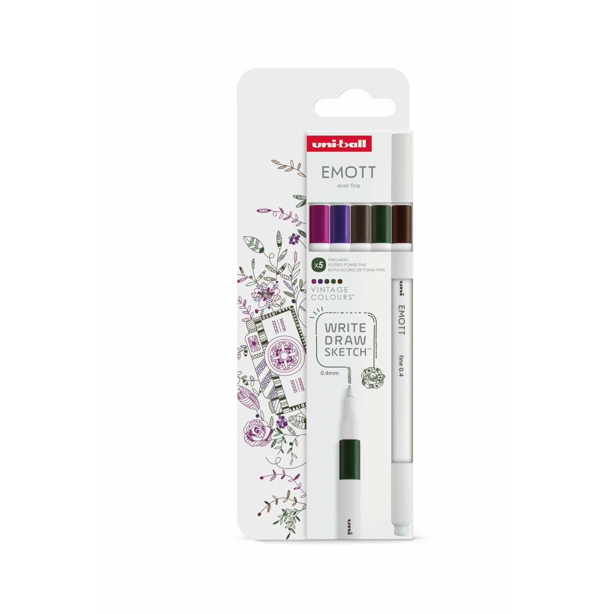 Tuschpennor Uni-Ball-Kontor och Kontorsmaterial, Kulspetspennor, pennor och skrivverktyg-Uni-Ball-peaceofhome.se