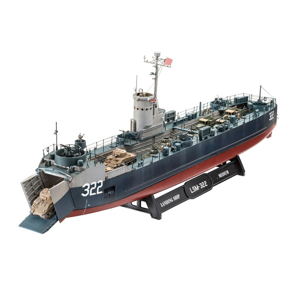 US NAVY LANDING SHIP MEDIUM 1:144 BOFORS 40 MM GUN REVELL 05169-byggsatser-Klevrings Sverige-peaceofhome.se