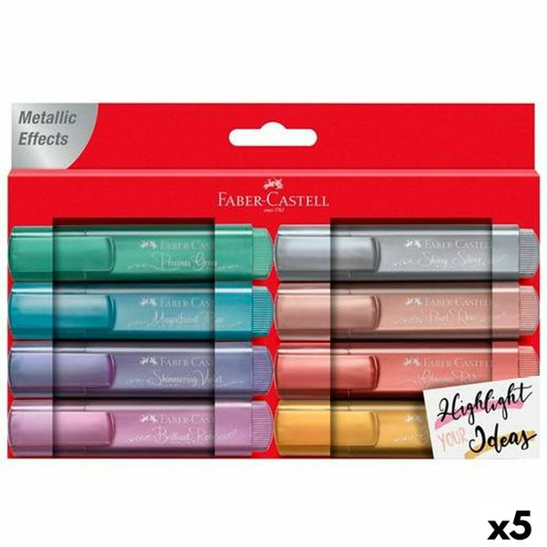 Uppsättning av markörer Faber-Castell Textliner 46 8 Delar (5 antal)-Kontor och Kontorsmaterial, Kulspetspennor, pennor och skrivverktyg-Faber-Castell-peaceofhome.se