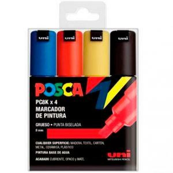 Uppsättning av markörer POSCA PC-5M Basic Multicolour-Kontor och Kontorsmaterial, konst och hantverk-POSCA-peaceofhome.se