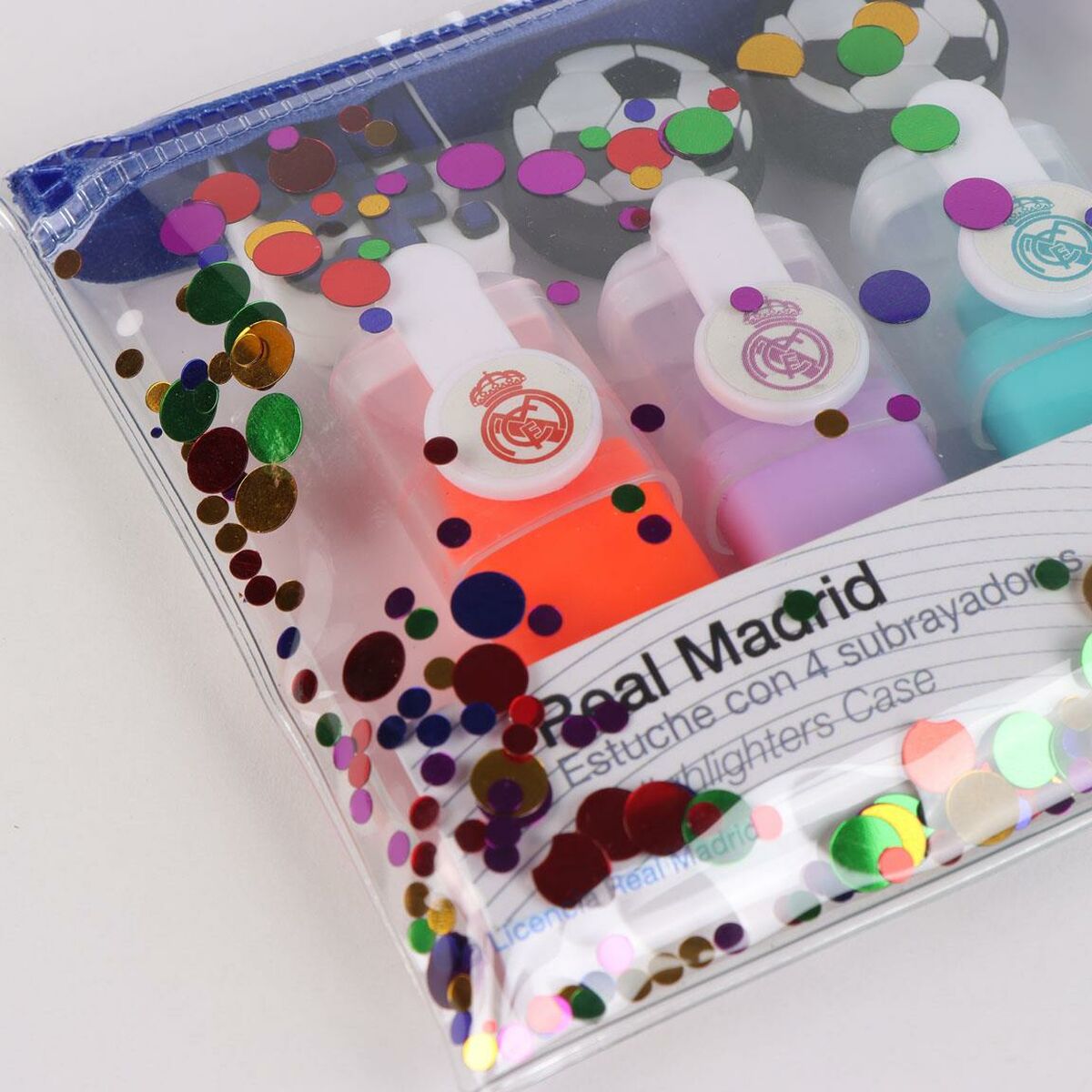 Uppsättning av markörer Real Madrid C.F. Multicolour 5 Delar-Kontor och Kontorsmaterial, Kulspetspennor, pennor och skrivverktyg-Real Madrid C.F.-peaceofhome.se