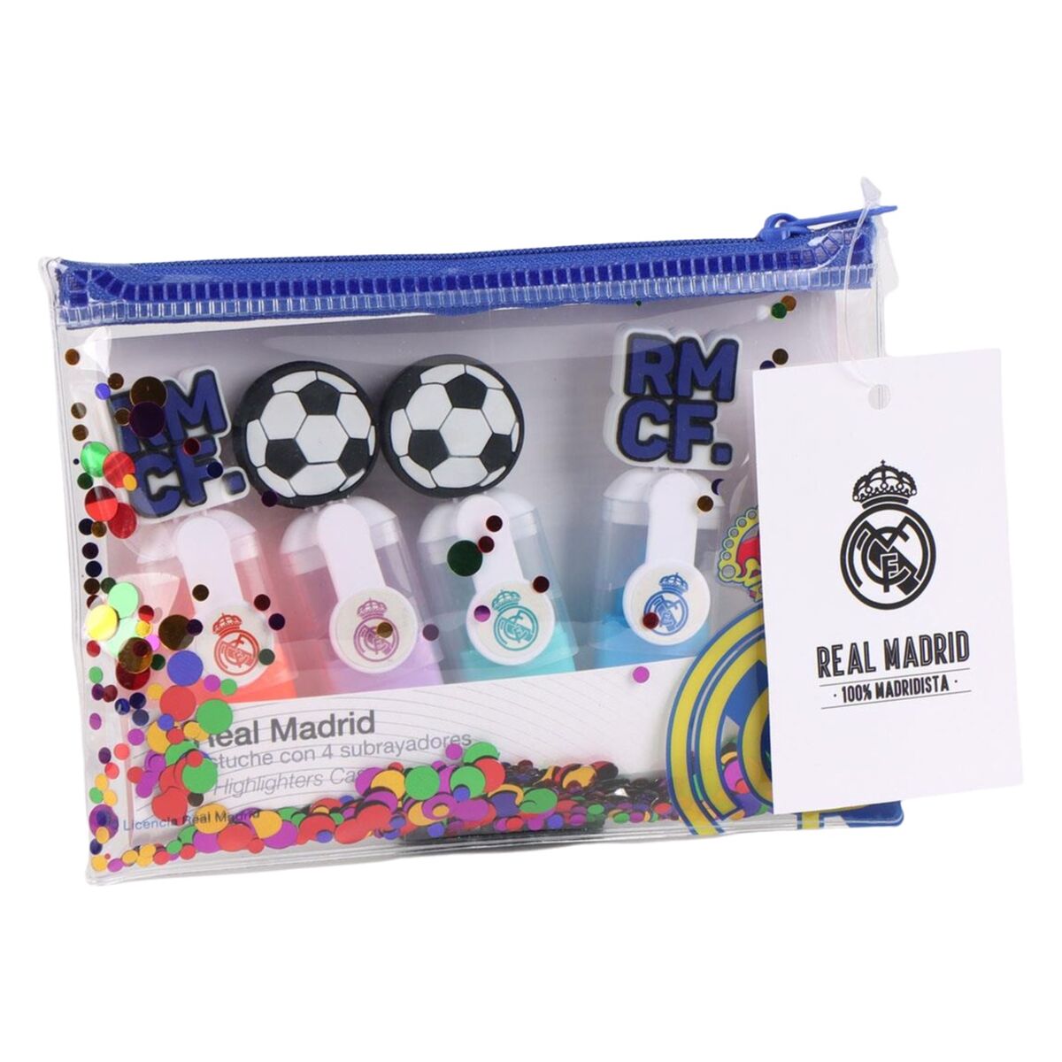 Uppsättning av markörer Real Madrid C.F. Multicolour 5 Delar-Kontor och Kontorsmaterial, Kulspetspennor, pennor och skrivverktyg-Real Madrid C.F.-peaceofhome.se