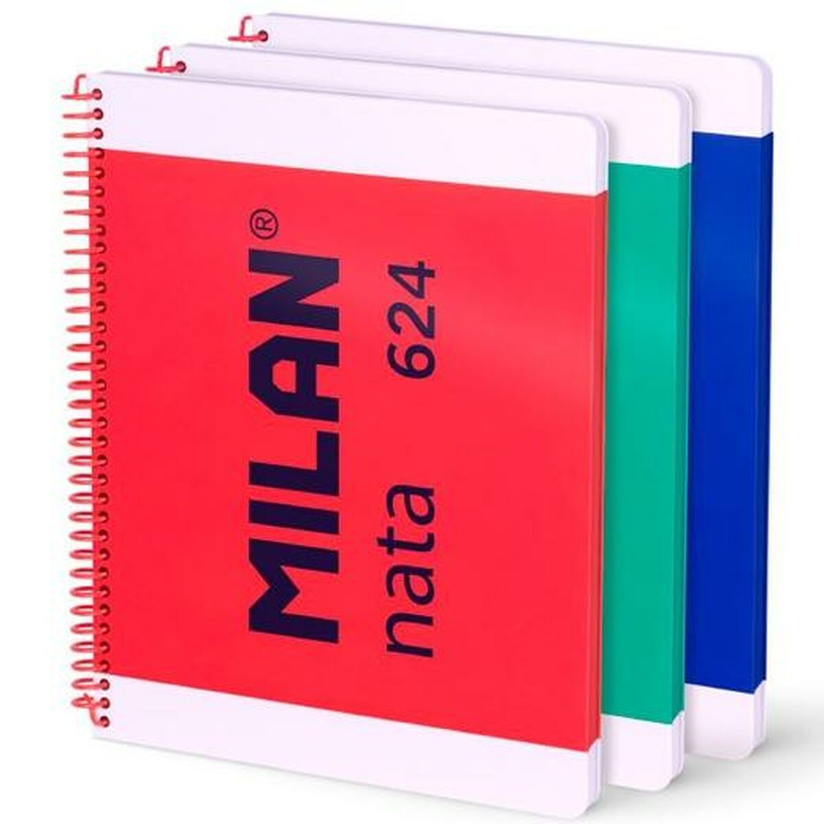 Uppsättning av övningsböcker Milan Multicolour A4 80 Blad 3 Delar (4 antal)-Kontor och Kontorsmaterial, Pappersprodukter för kontoret-Milan-peaceofhome.se