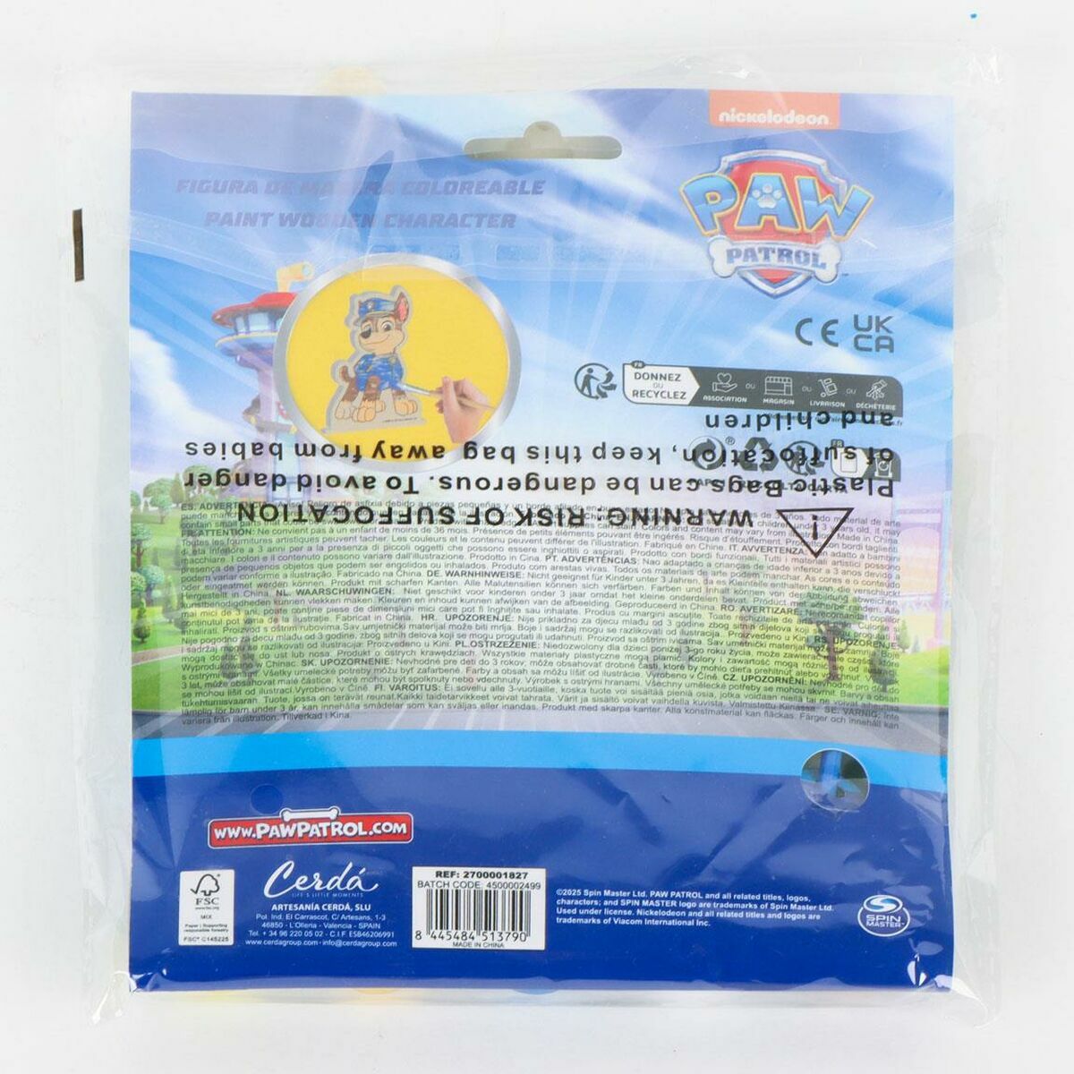 Uppsättning manuella aktiviteter The Paw Patrol Trä 14 x 18 x 5 cm-Leksaker och spel, Kreativa aktiviteter-The Paw Patrol-peaceofhome.se