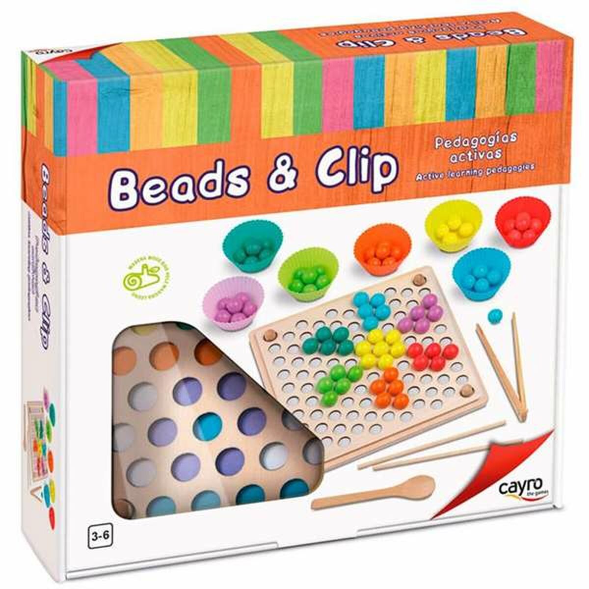 Utbildningsspel Cayro Bead & Clip-Leksaker och spel, Spel och tillbehör-Cayro-peaceofhome.se