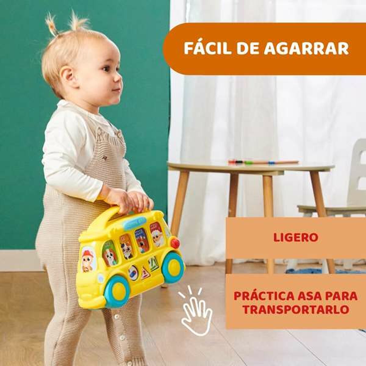 Utbildningsspel Chicco Buss-Leksaker och spel, Spel och tillbehör-Chicco-peaceofhome.se