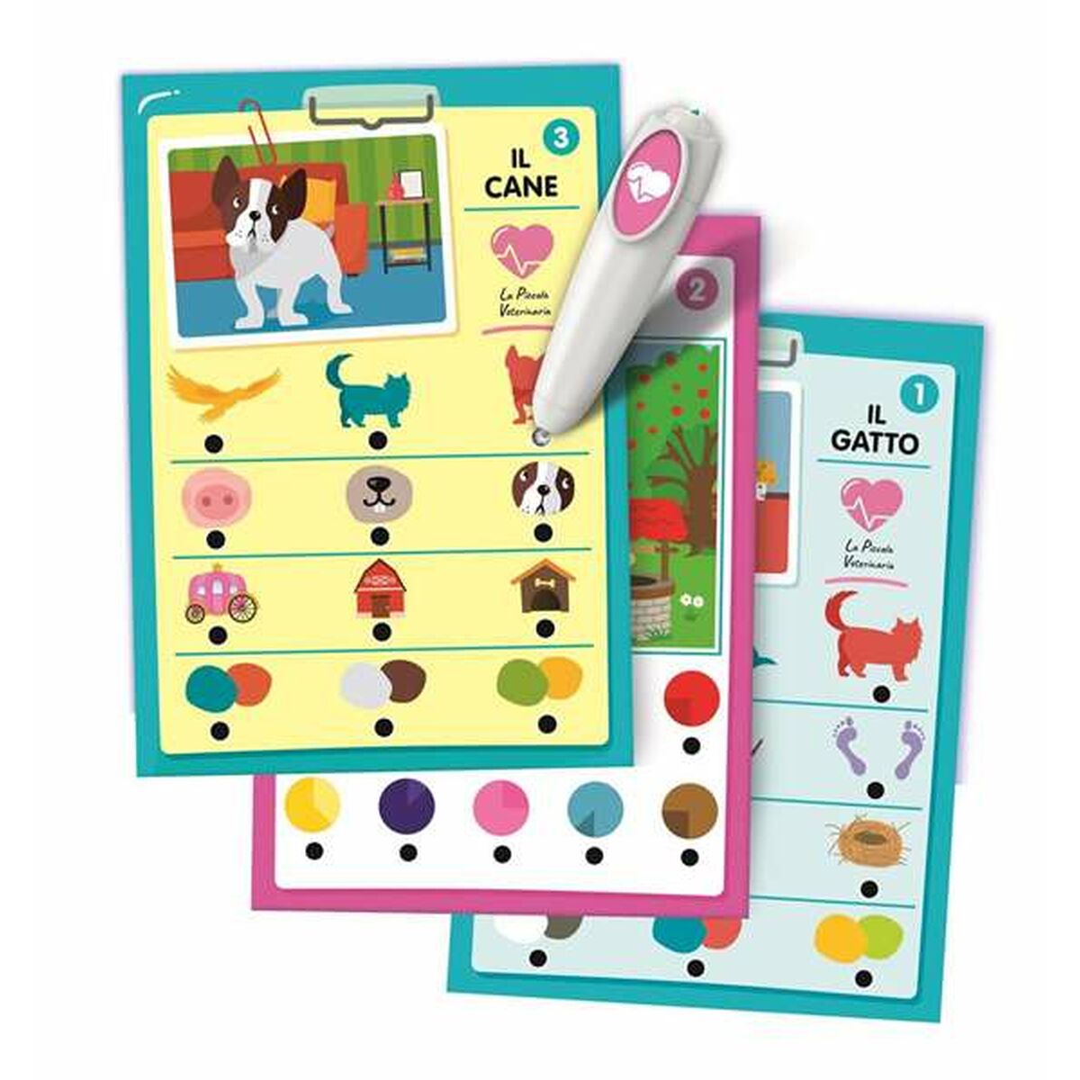Utbildningsspel Clementoni 34,4 x 25,4 x 4,6 cm Veterinär djur-Leksaker och spel, Spel och tillbehör-Clementoni-peaceofhome.se