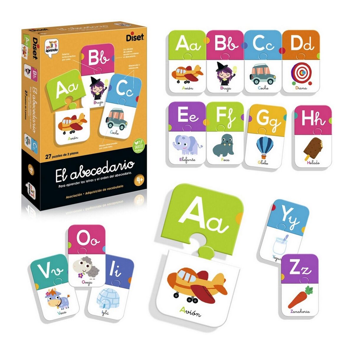 Utbildningsspel Diset El Abecedario 54 Delar-Leksaker och spel, Spel och tillbehör-Diset-peaceofhome.se