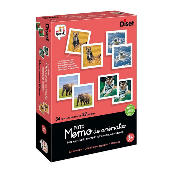 Utbildningsspel Diset Memo Photo Animales 54 Delar-Leksaker och spel, Spel och tillbehör-Diset-peaceofhome.se