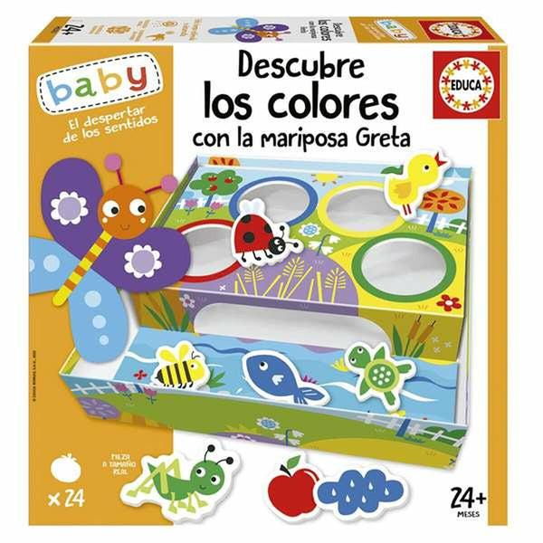 Utbildningsspel Educa Descubre los Colores con La Mariposa Greta (ES)-Leksaker och spel, Dockor och tillbehör-Educa-peaceofhome.se