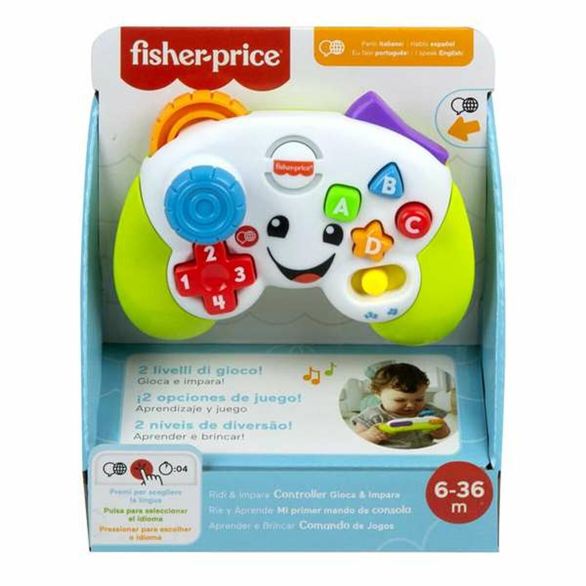 Utbildningsspel Fisher Price Learn Controller-Bebis, Leksaker för småbarn-Fisher-Price-peaceofhome.se
