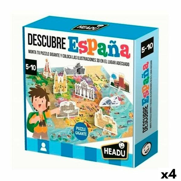 Utbildningsspel HEADU Descubre España (4 antal)-Leksaker och spel, Spel och tillbehör-HEADU-peaceofhome.se