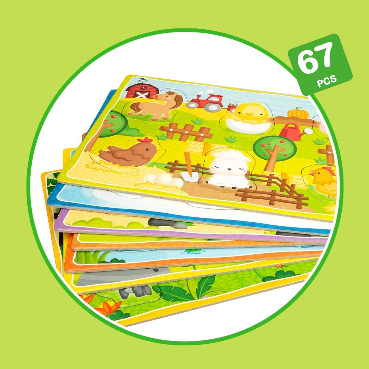 Utbildningsspel Lisciani Giochi 26 x 6 x 26 cm djur Montessorimetoden 67 Delar (6 antal)-Leksaker och spel, Spel och tillbehör-Lisciani Giochi-peaceofhome.se