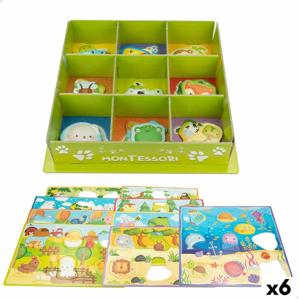 Utbildningsspel Lisciani Giochi 26 x 6 x 26 cm djur Montessorimetoden 67 Delar (6 antal)-Leksaker och spel, Spel och tillbehör-Lisciani Giochi-peaceofhome.se