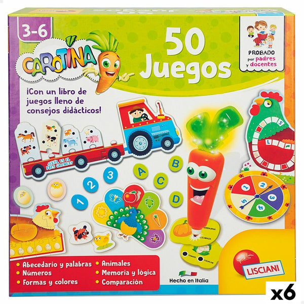 Utbildningsspel Lisciani Giochi Carotina Baby 50 Juegos 4,5 x 14,5 x 3,5 cm Elektronik (6 antal)-Leksaker och spel, Spel och tillbehör-Lisciani Giochi-peaceofhome.se
