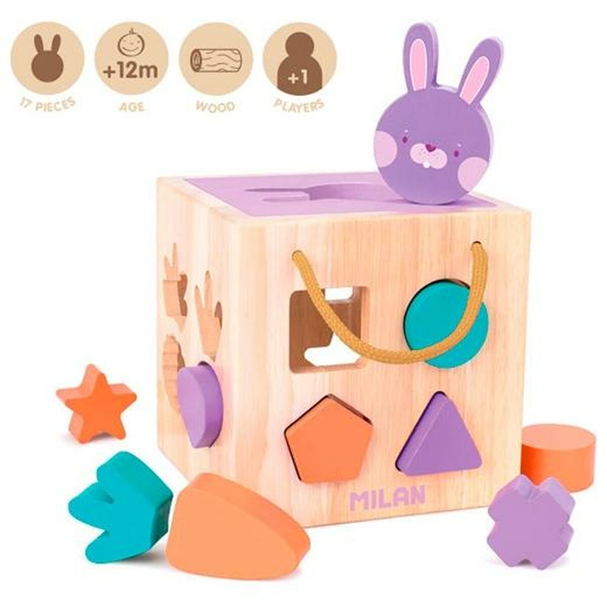 Utbildningsspel Milan Rabbit 17 Delar-Bebis, Leksaker för småbarn-Milan-peaceofhome.se