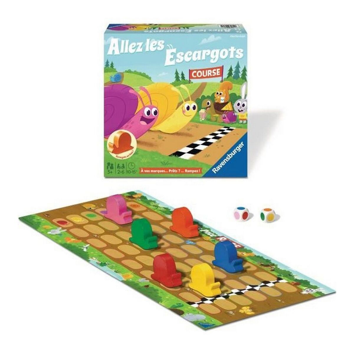 Utbildningsspel Ravensburger Allez les Escargot (FR) Svart (1 Delar)-Leksaker och spel, Spel och tillbehör-Ravensburger-peaceofhome.se