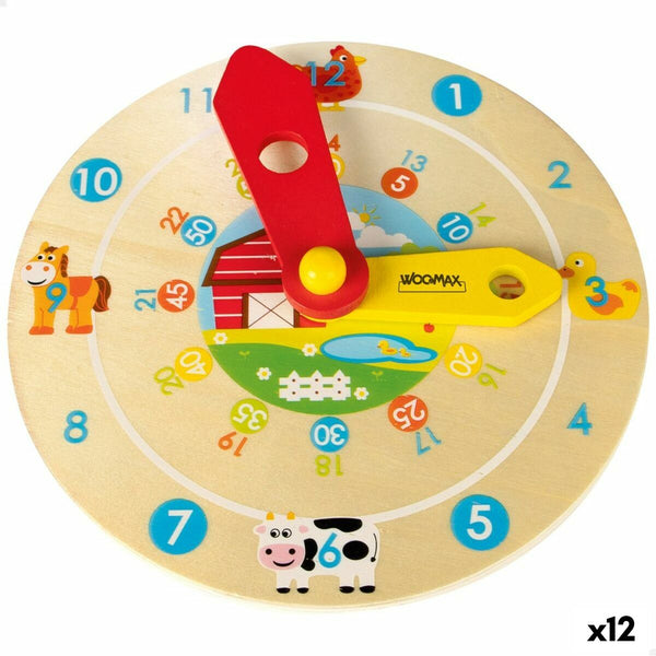 Utbildningsspel Woomax Klocka (12 antal)-Bebis, Leksaker för småbarn-Woomax-peaceofhome.se