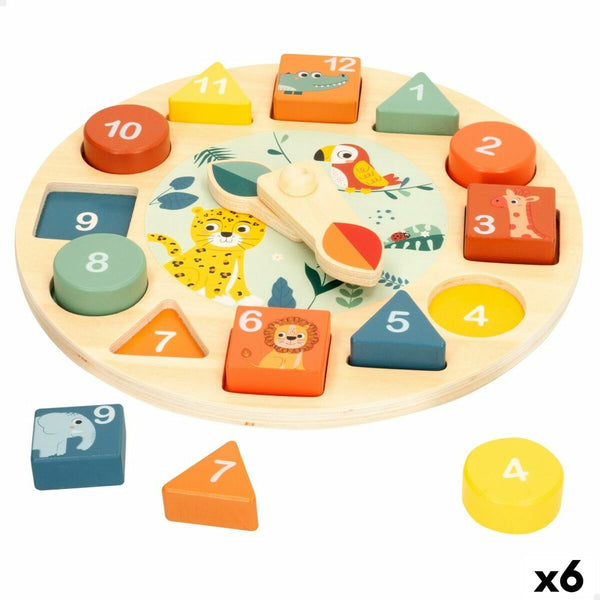 Utbildningsspel Woomax djur Klocka (6 antal)-Bebis, Leksaker för småbarn-Woomax-peaceofhome.se