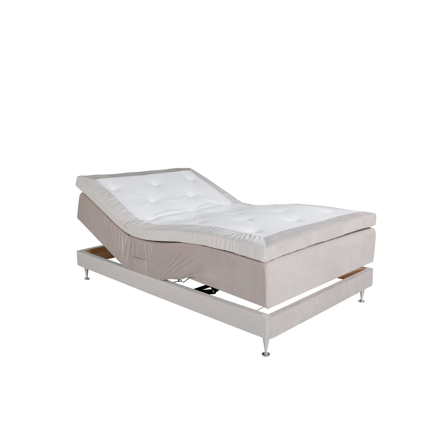 VANSBRO Ställbar Enkelsäng 120x200 cm + FURUVIK Sänggavel 120 cm-Sängpaket-Venture Home-peaceofhome.se