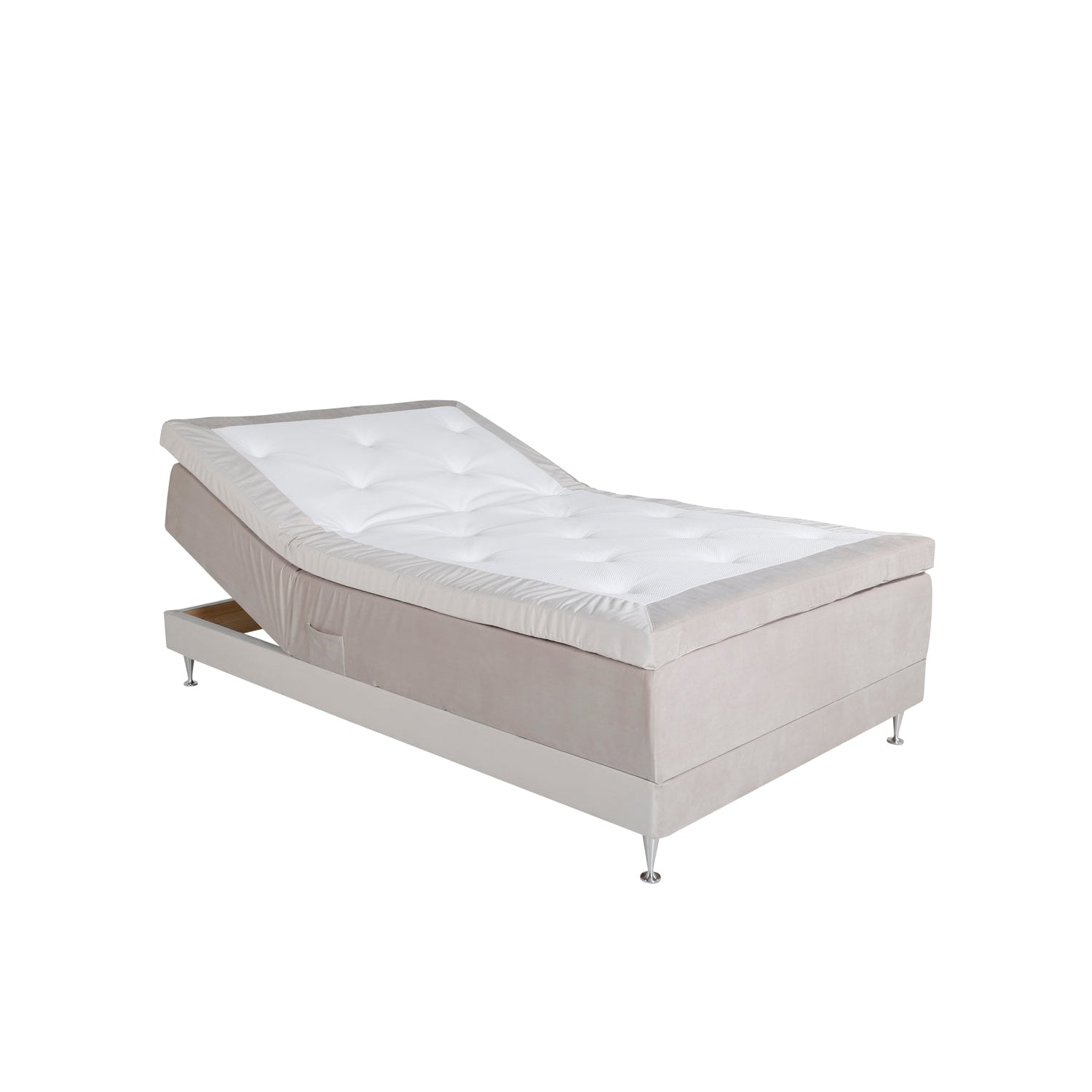 VANSBRO Ställbar Enkelsäng 120x200 cm + FURUVIK Sänggavel 120 cm-Sängpaket-Venture Home-peaceofhome.se