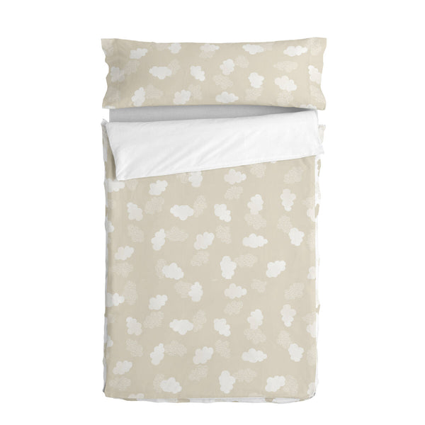 Vadderat täcke HappyFriday Basic Clouds Beige 105 x 200 cm-Hem och matlagning, Mjuk inredning-HappyFriday-peaceofhome.se