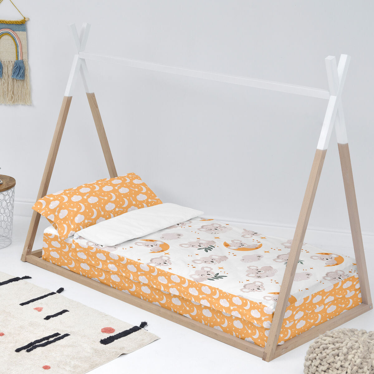 Vadderat täcke HappyFriday Moshi Moshi Baby Koala Multicolour 105 x 200 cm-Hem och matlagning, Mjuk inredning-HappyFriday-peaceofhome.se