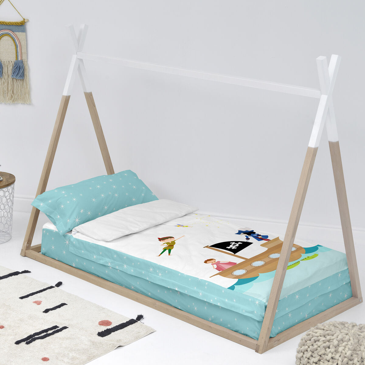 Vadderat täcke HappyFriday Mr Fox Flying Boy Multicolour 105 x 200 cm-Hem och matlagning, Mjuk inredning-HappyFriday-peaceofhome.se