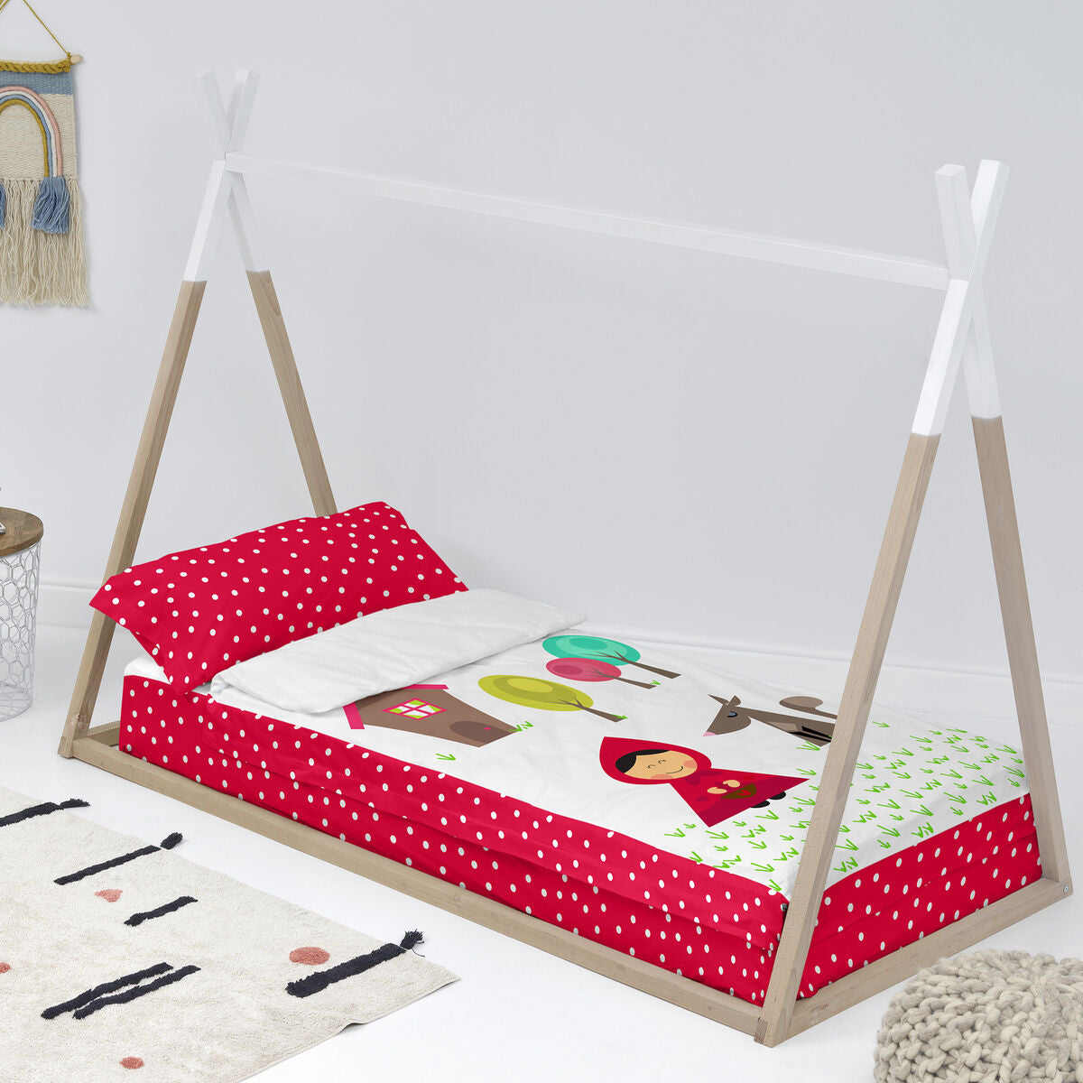 Vadderat täcke HappyFriday Mr Fox Grandma Multicolour 105 x 200 cm-Hem och matlagning, Mjuk inredning-HappyFriday-peaceofhome.se