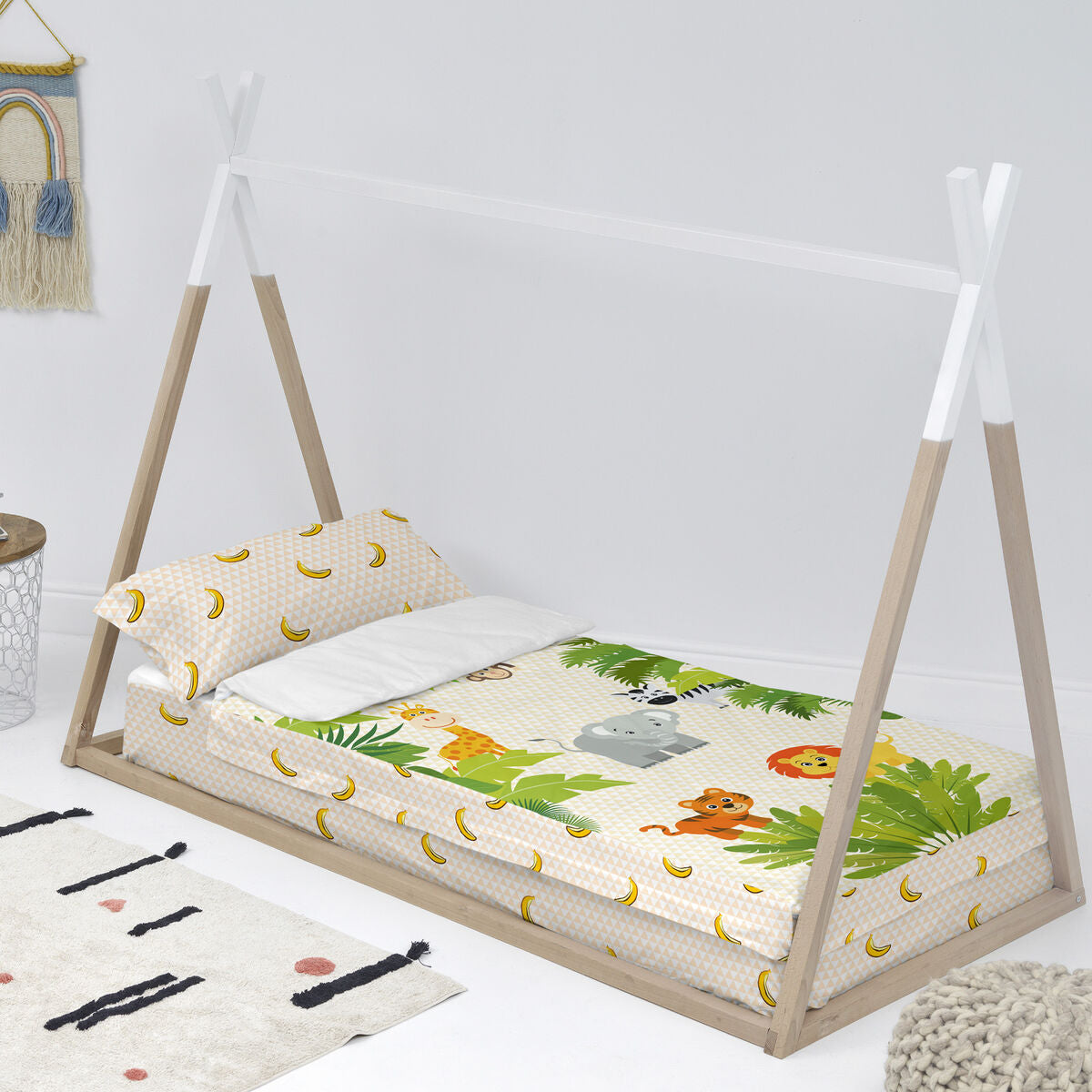 Vadderat täcke HappyFriday Mr Fox Wild Multicolour 105 x 200 cm-Hem och matlagning, Mjuk inredning-HappyFriday-peaceofhome.se