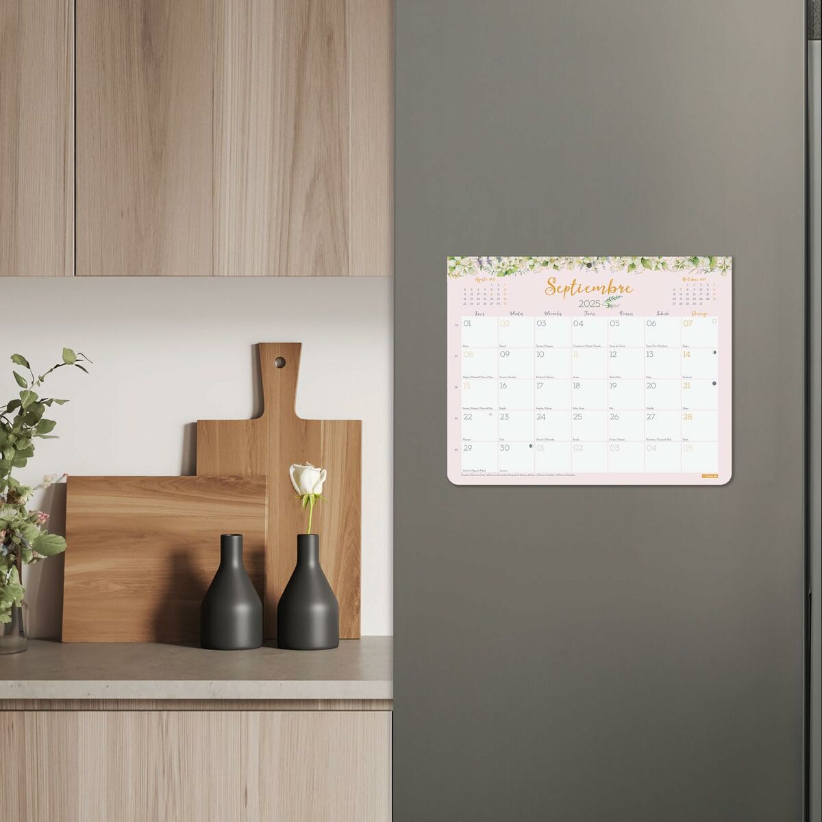 Väggkalender Finocam Multicolour Papper 2025 25 x 20 cm-Kontor och Kontorsmaterial, Kalendrar, dagböcker och personliga arrangörer-Finocam-peaceofhome.se