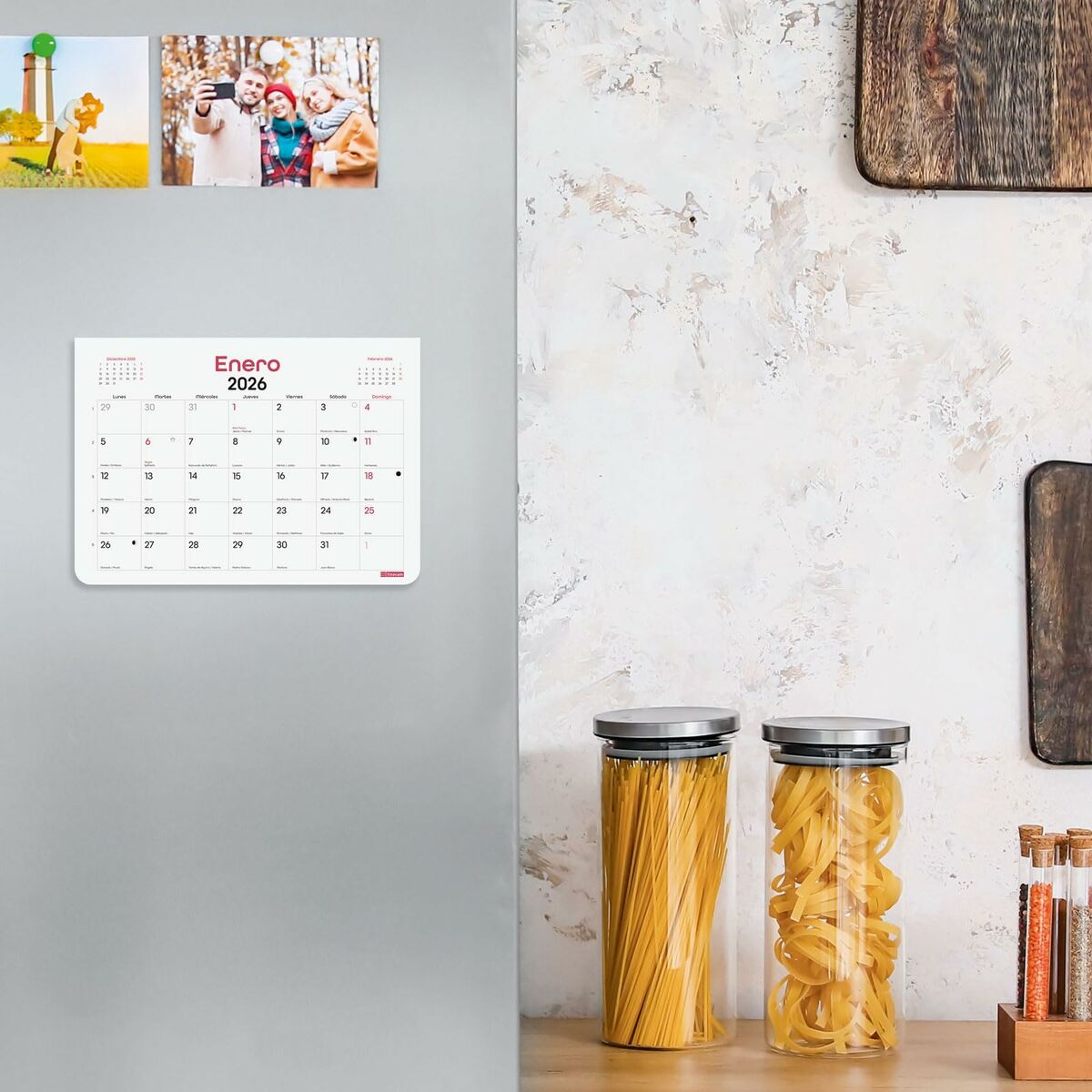 Väggkalender Finocam Multicolour Papper 21 x 15 cm-Kontor och Kontorsmaterial, Kalendrar, dagböcker och personliga arrangörer-Finocam-peaceofhome.se